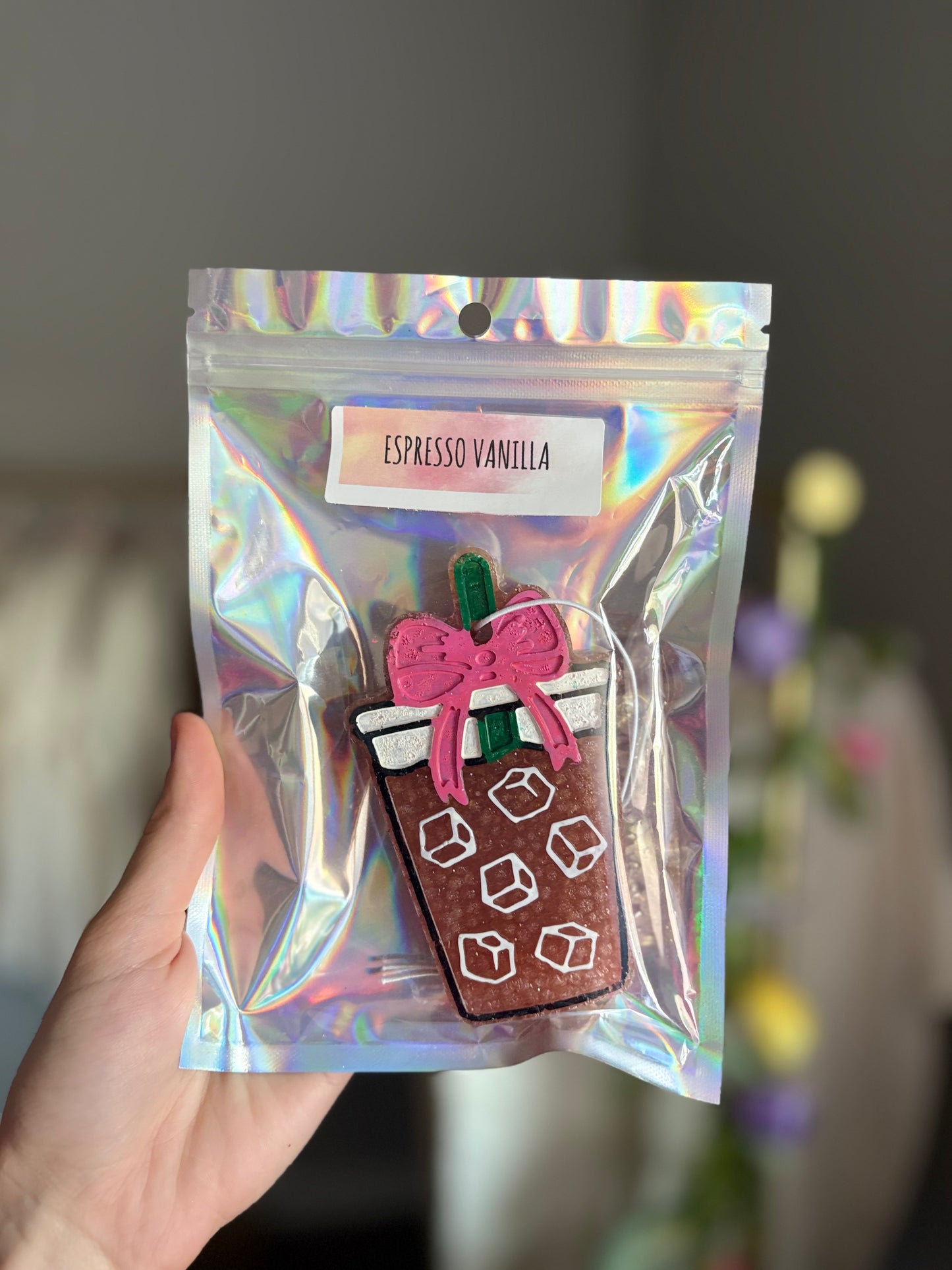 Iced coffee car freshie