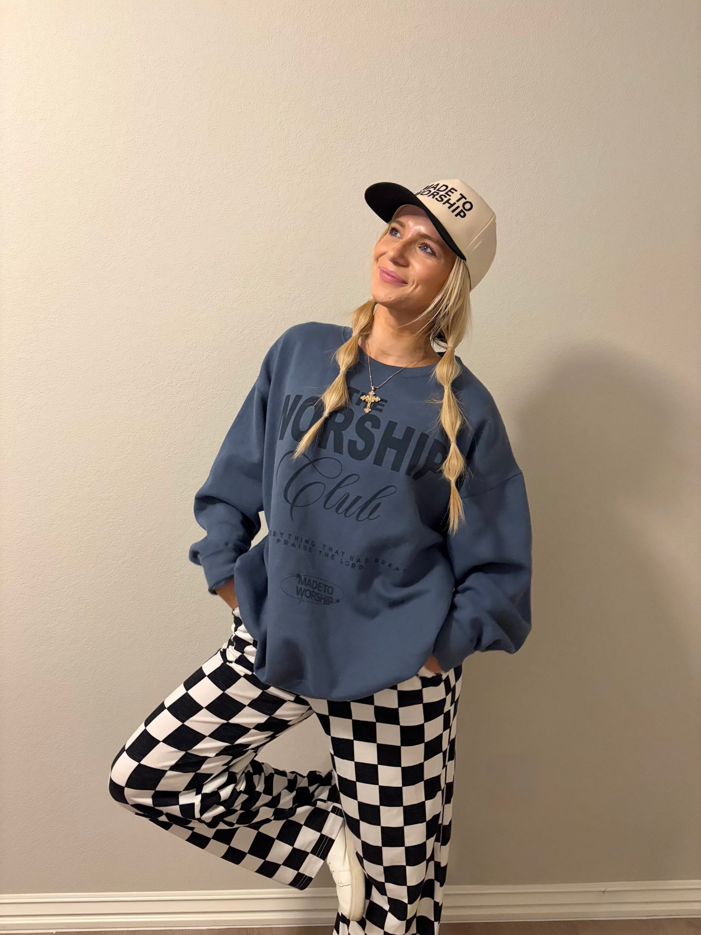 Checkered Wide Leg Pants
