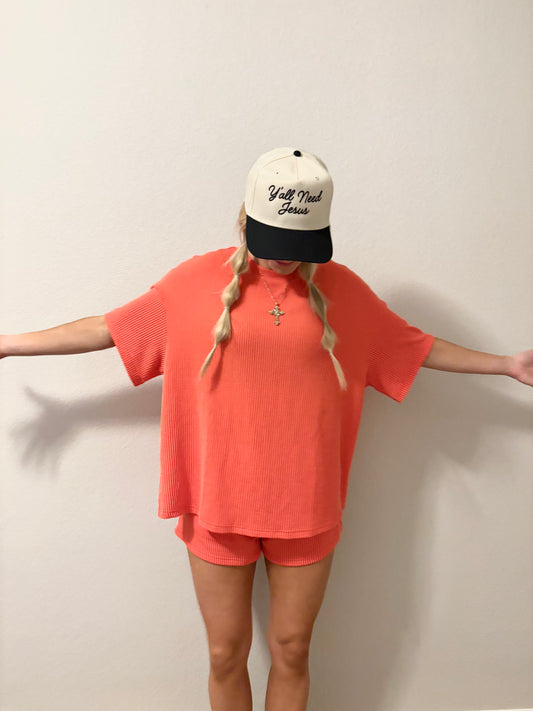Peachy Knit Loose Fit Set
