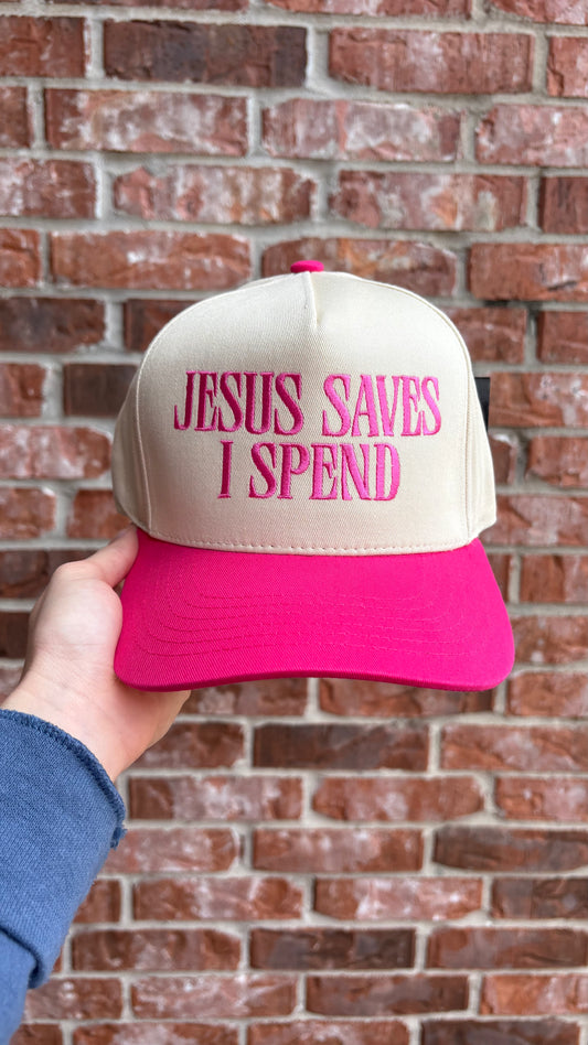 'Jesus saves I spend' Hat