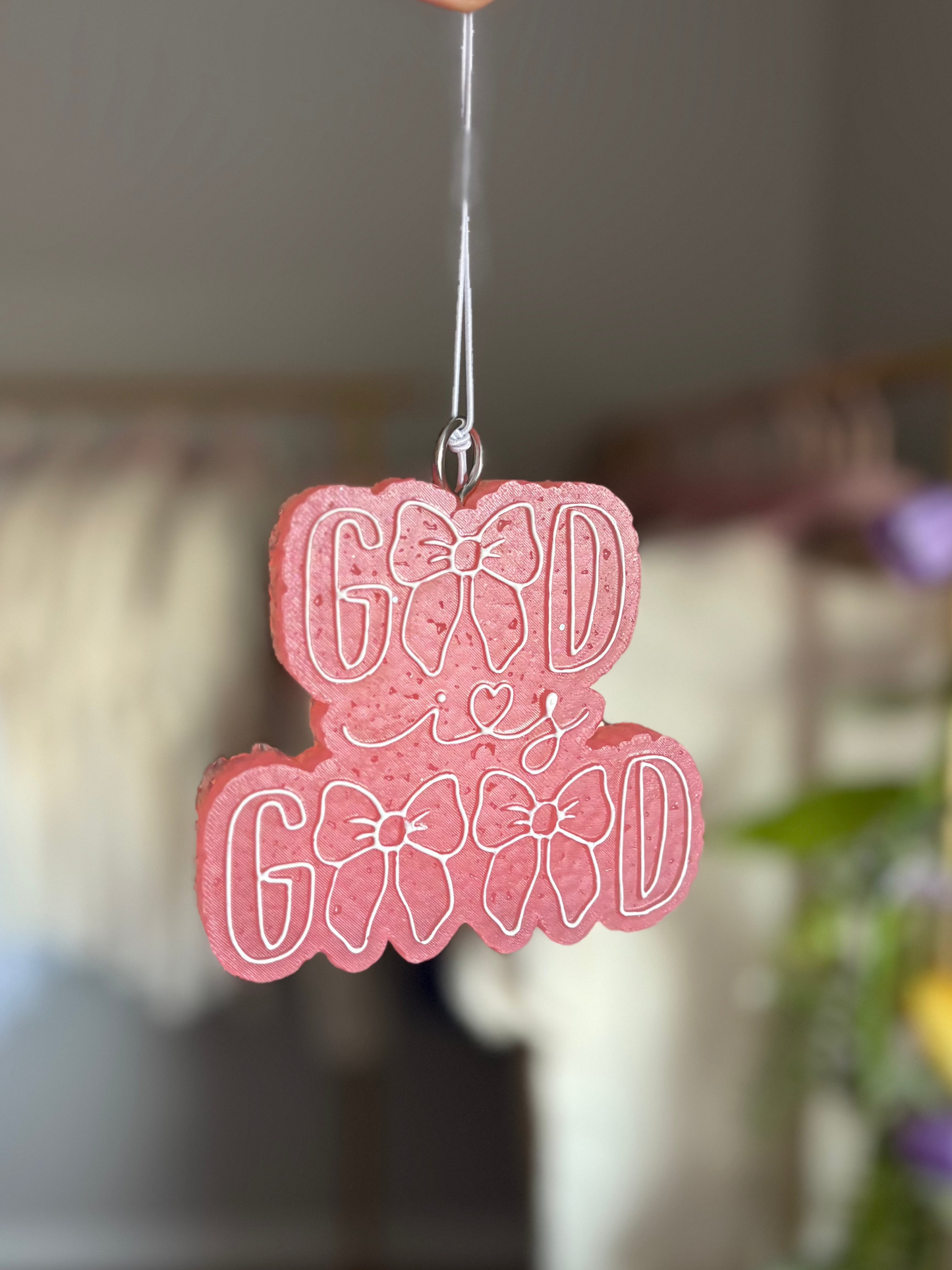 'God is good' car freshie