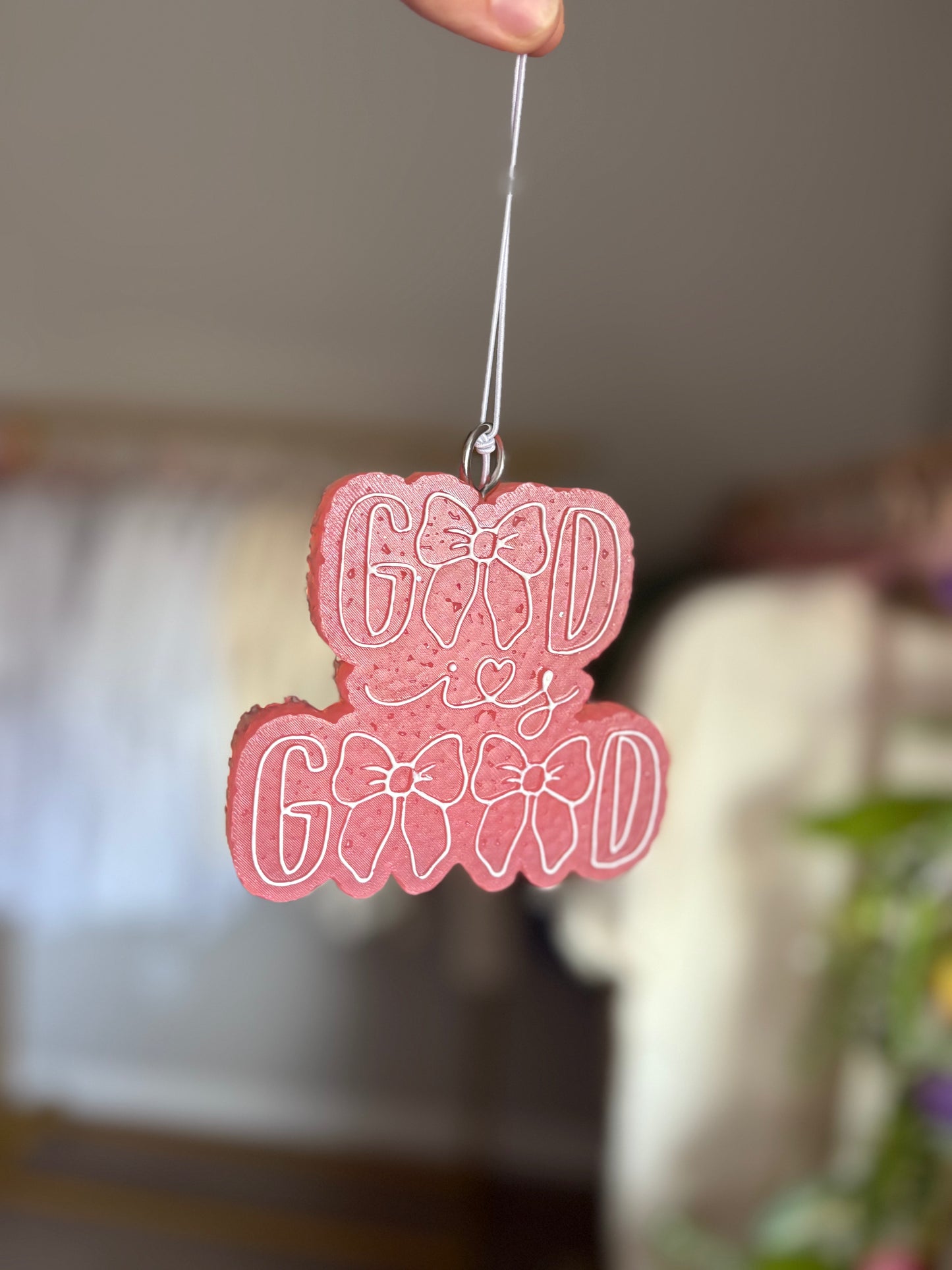 'God is good' car freshie