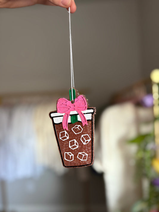 Iced coffee car freshie